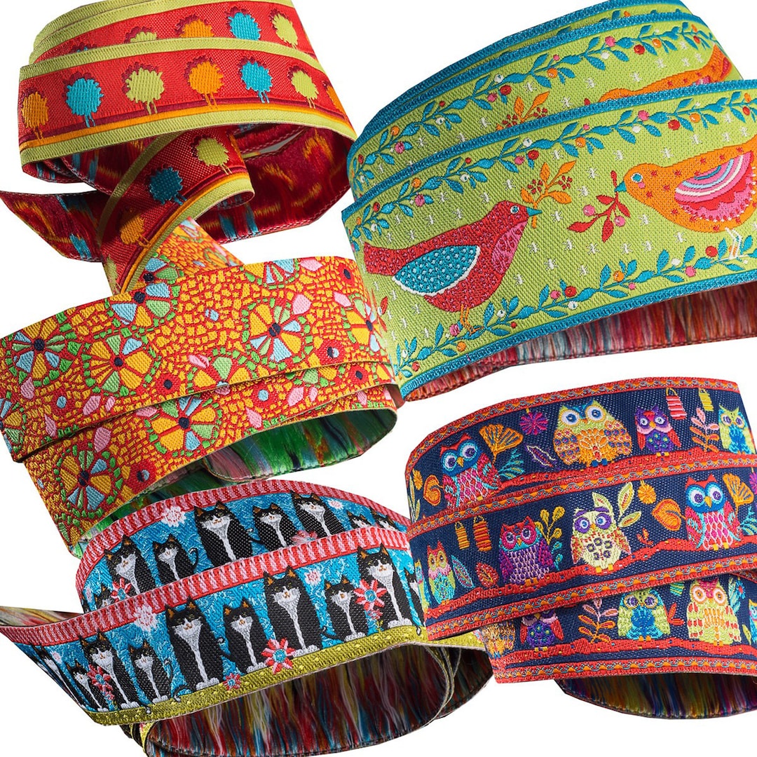 Odile Bailloeul Designer Trim Pack Gypsy ~ 5 Woven Jacquard Ribbons ~ 1 ...