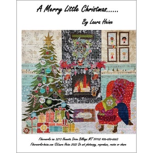 MERRY LITTLE CHRISTMAS ~ Laura Heine Collage Quilt Pattern ~ 34" Wide x 31" High Finished Size