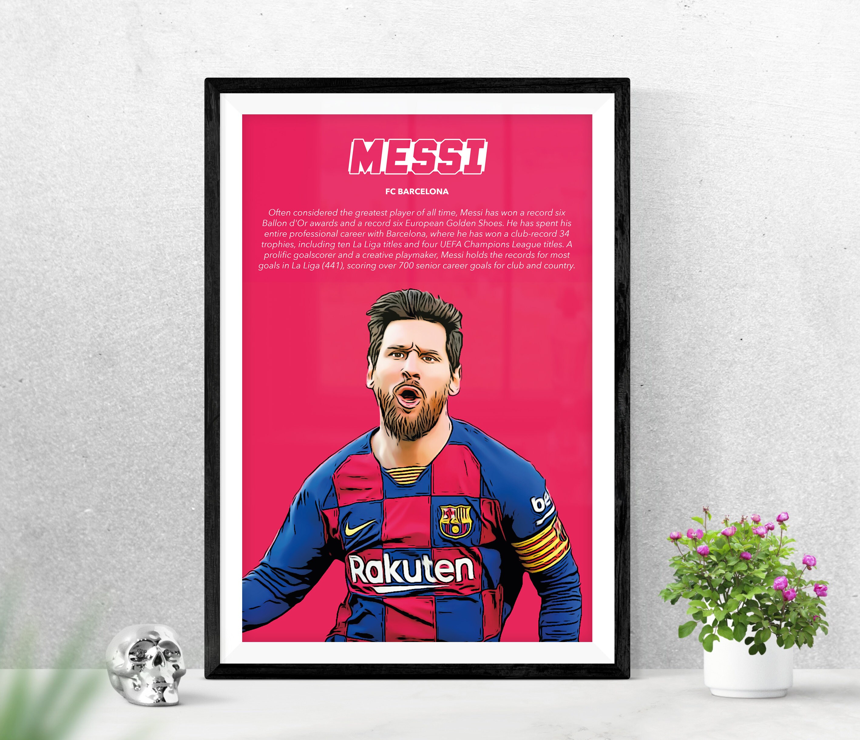 Football Legends Messi A3 & A4 Barcelona Argentina Etsy