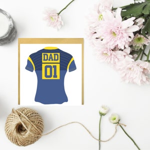 Personalised Worcester Warriors Rugby Card - Custom Name & Number - Father's Day Gift