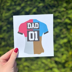 Carte de rugby Harlequins personnalisée - Nom et numéro personnalisés - Cadeau pour la fête des pères