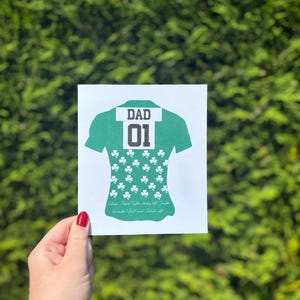 Personalised Ireland Rugby Card - Custom Name & Number - Father's Day Gift
