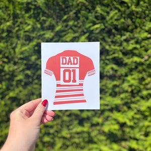 Personalised Gloucester Rugby Card - Custom Name & Number - Father's Day Gift