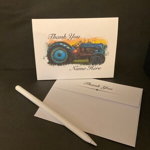 Thank you card - Tractor- Sunset - Farm