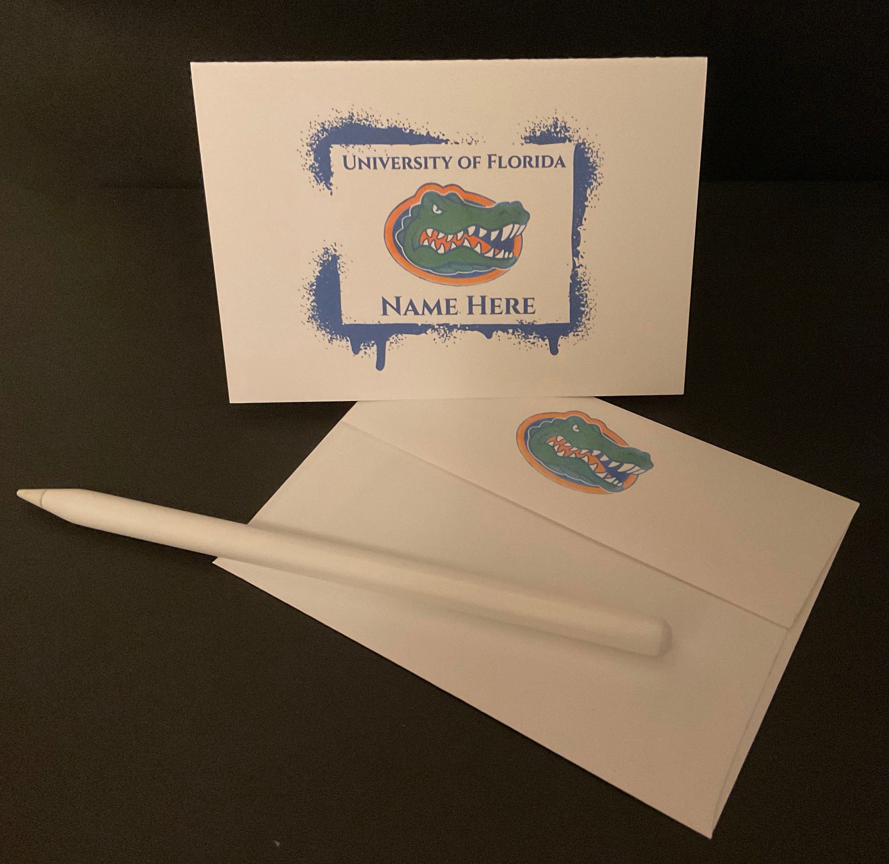 FLORIDA Floral BOX SET of 8 Blank Note Cards With Envelopes