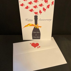 Happy Jubiläumskarte - Liebe - Heirat - Jubiläumskarte - monogrammiert