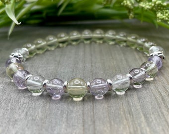 Hope and Calm Bracelet | Lemon Quartz, Ametrine, and Clear Quartz Genuine Natural Crystal Gemstone Bead Bracelet