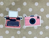 Typewriter and camera sticker pack