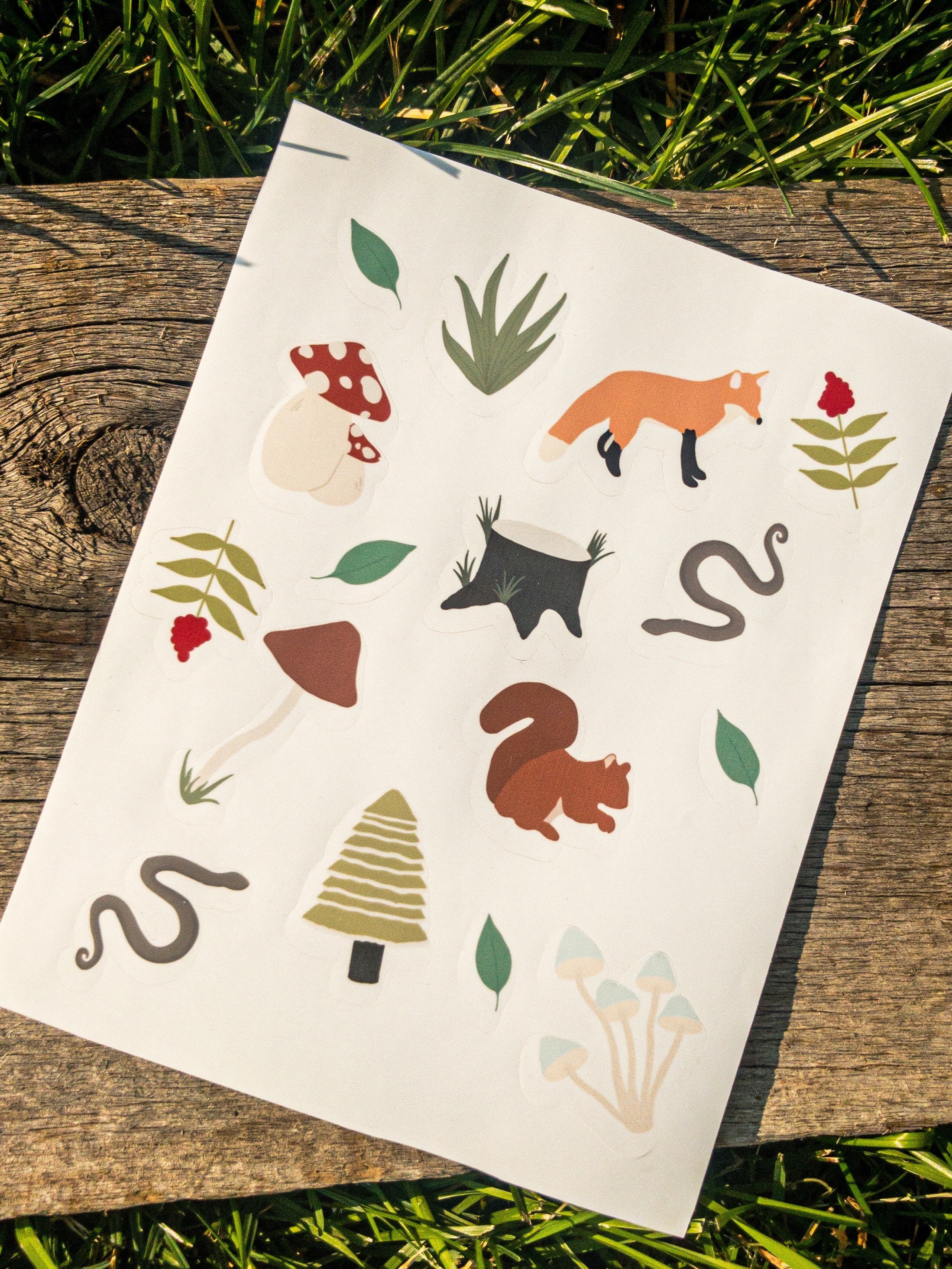 Forest Sticker Sheet - Etsy