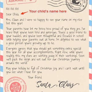 Carta personalizada de Papá Noel