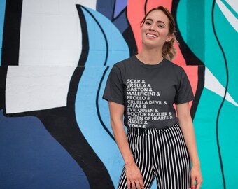 Disney villain tee | Scar, Ursula, Gaston, Maleficent