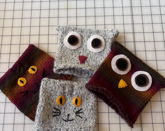 hand knitted animal hats for babys