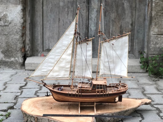 Wooden Fishing Boat Model Ship Wooden Ship Antique Ship Big