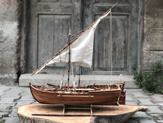 PANART Lancia-scale Model Ship, Sailing Boat Model, Wooden Boat