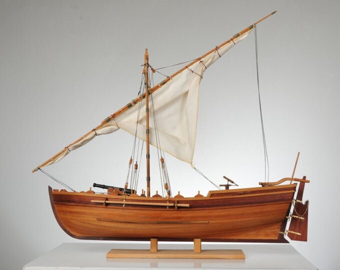 PANART LANCIA - Viking Model Ship, Sailboat, Wooden Ship Model, Home and Office Decor, Viking Gifts, Cool Office Decor, Viking Decor