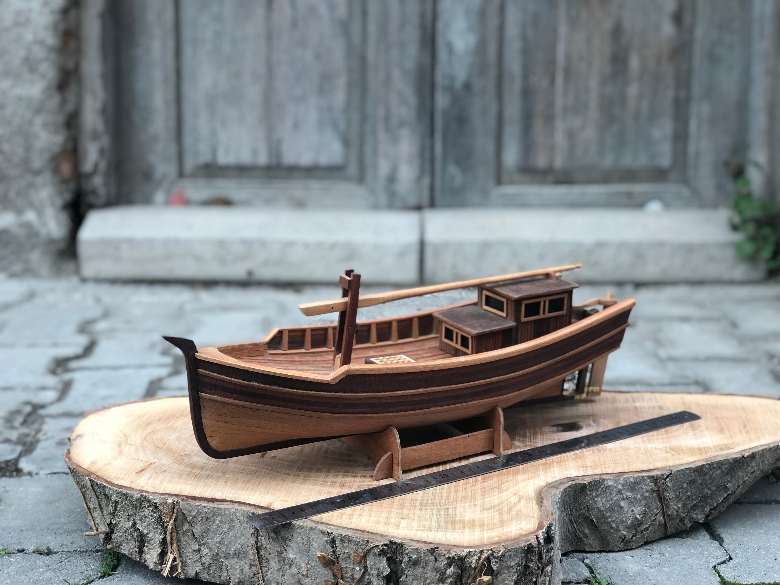 Wooden Fishing Boat Model Ship Wooden Ship Antique Ship Big Brother Gift