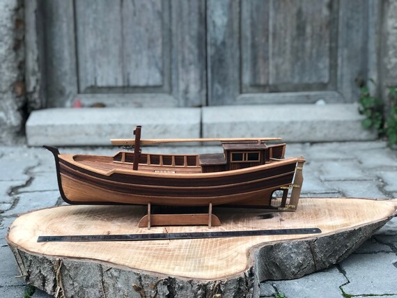 Wooden Fishing Boat Model Ship Wooden 