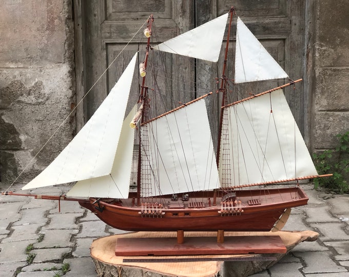 Handcrafted Wooden Newport Model Ship