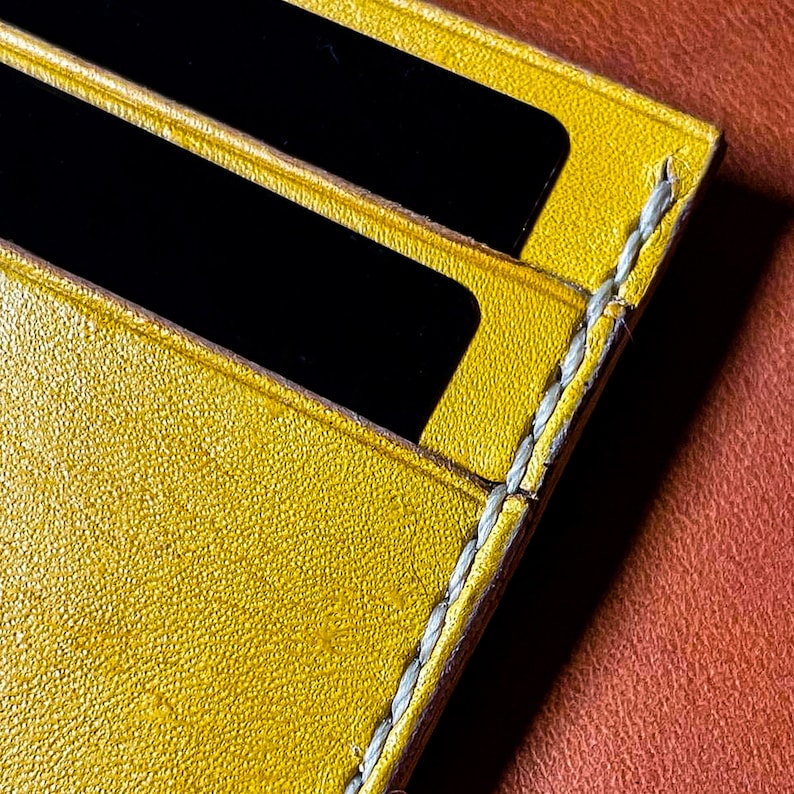 Porte-cartes en cuir véritable, porte-cartes de voyage ou portefeuille de poche image 5