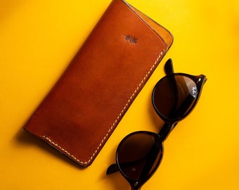 Eyeglasses Leather Sleeve Protection Case, Sunglasses Leather Pouch.