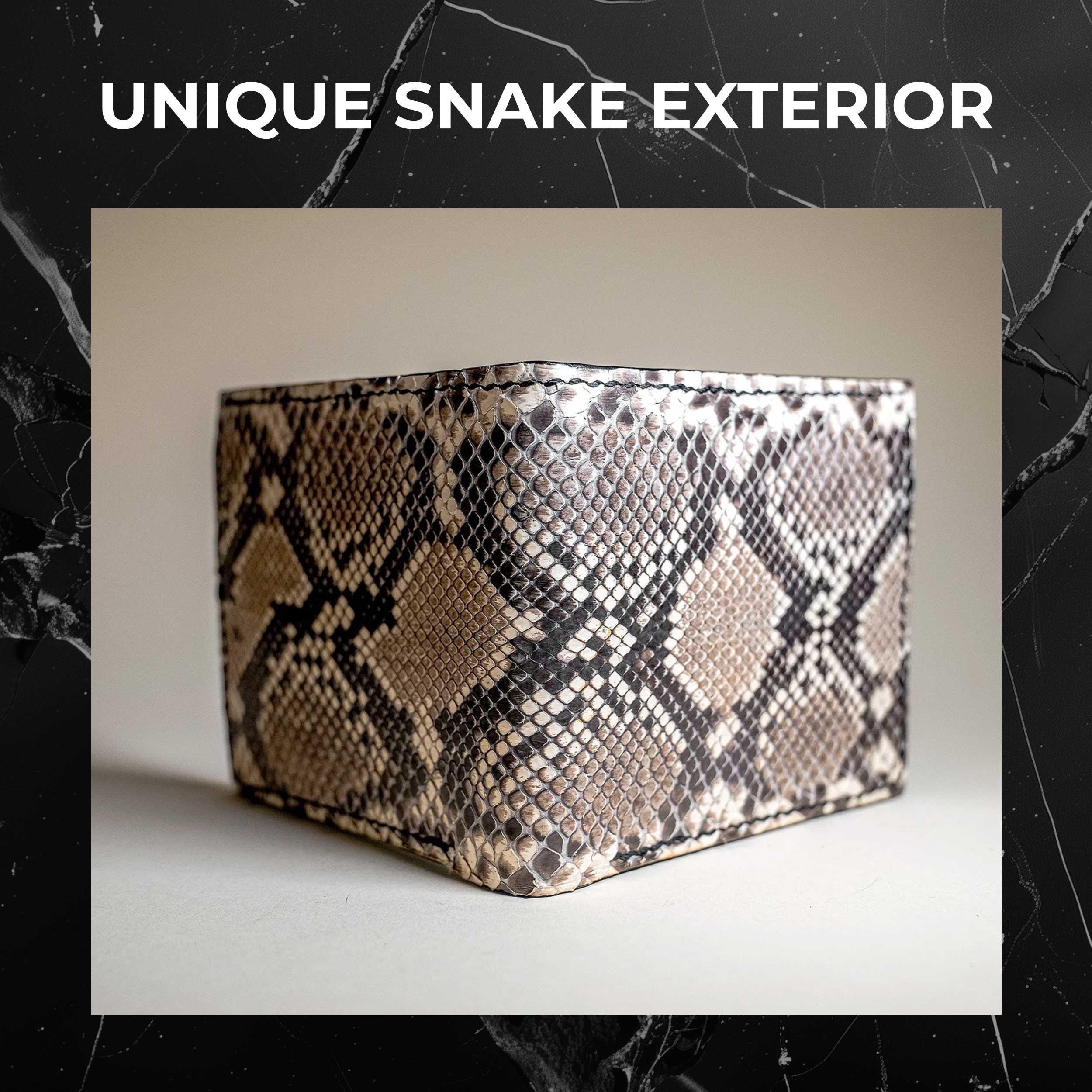 Genuine Python Snake Skin Exotic Leather Bifold Luxury Wallet - Etsy