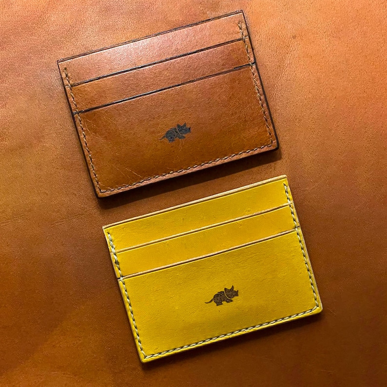 Porte-cartes en cuir véritable, porte-cartes de voyage ou portefeuille de poche image 2