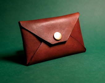 Portefeuille en cuir avec poche pour cartes, portefeuille de voyage mince à pression