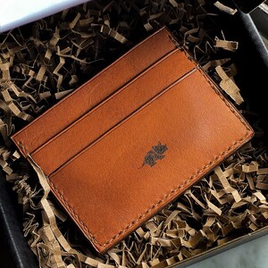 Porte-cartes en cuir véritable, porte-cartes de voyage ou portefeuille de poche Marron