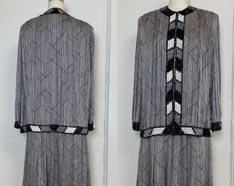 Sz. L 2Pc. Galanos Evening Ensemble 1980's