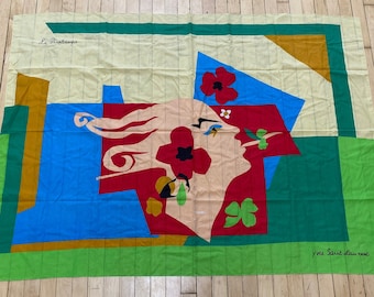 YSL Le Printemps Large Cotton Scarf