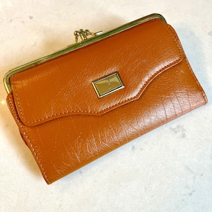 1970&#39;s Brown Leather Wallet &quot;P&quot; Never Used