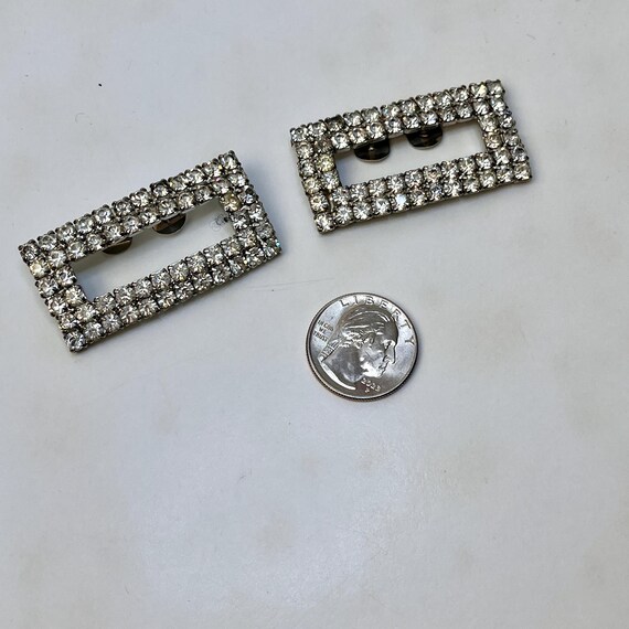 1960's Rhinestone Shoe Clips View 2