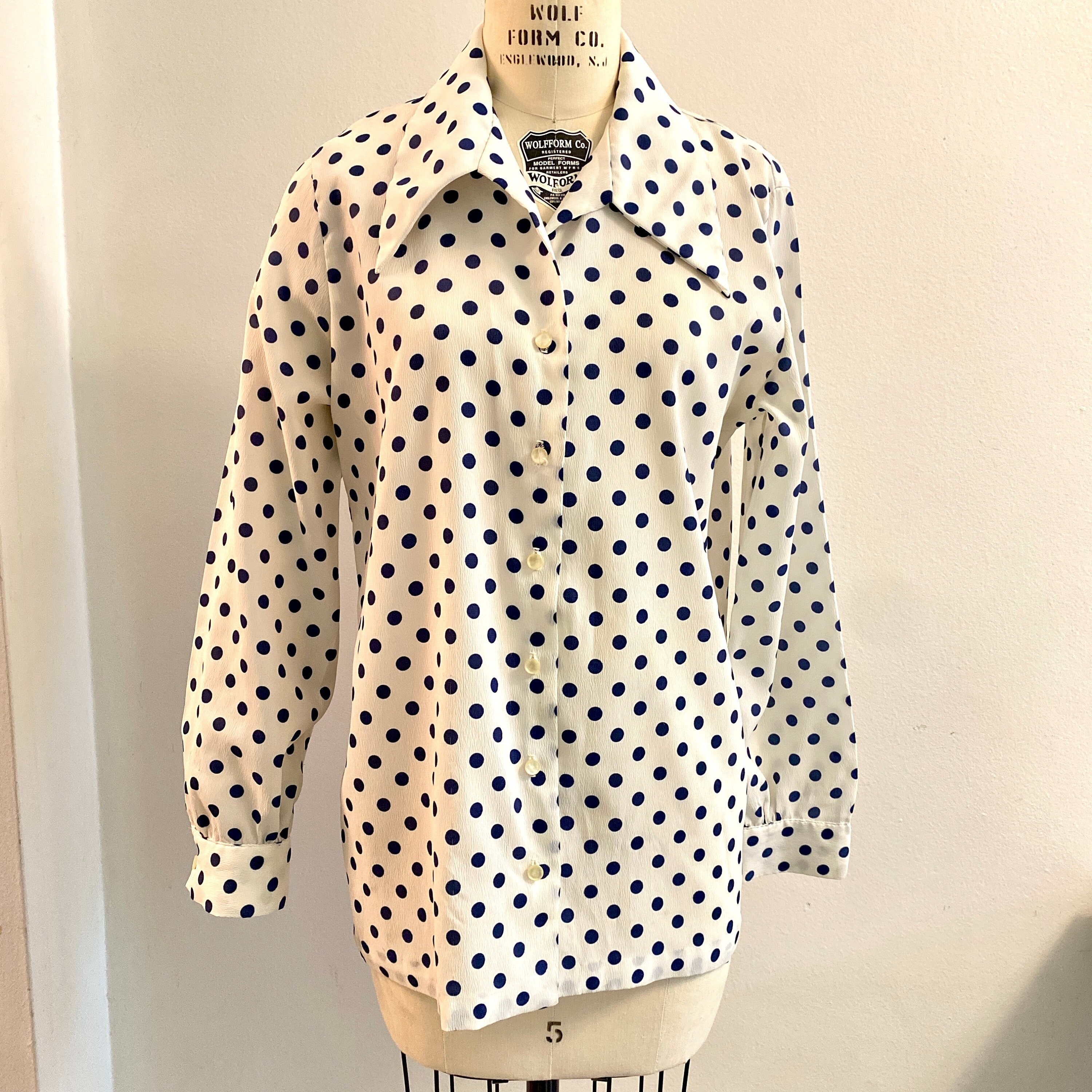 トップス 60s custom needle polka dot shirt 60s custom needle polka dot shirt