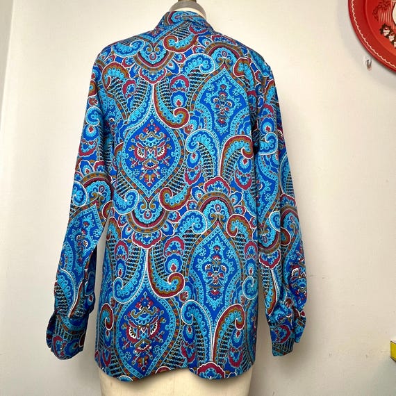 Sz. L 1970's Paisley Blouse "Frayne" - image 5