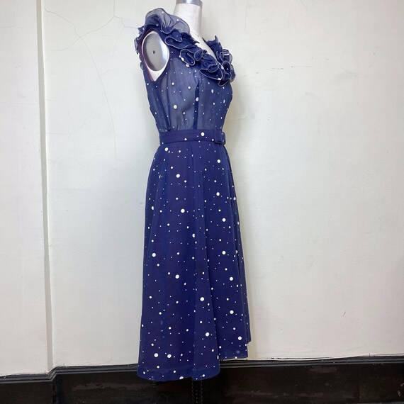 Sz. S 1950's Polka Dot Dress - image 4