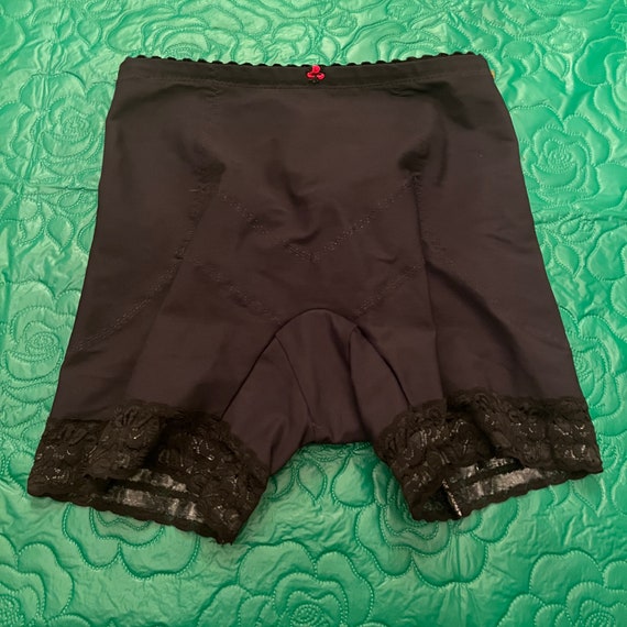 Sz. M Vintage Black Long Leg Girdle - image 1