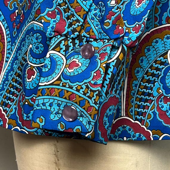 Sz. L 1970's Paisley Blouse "Frayne" - image 7