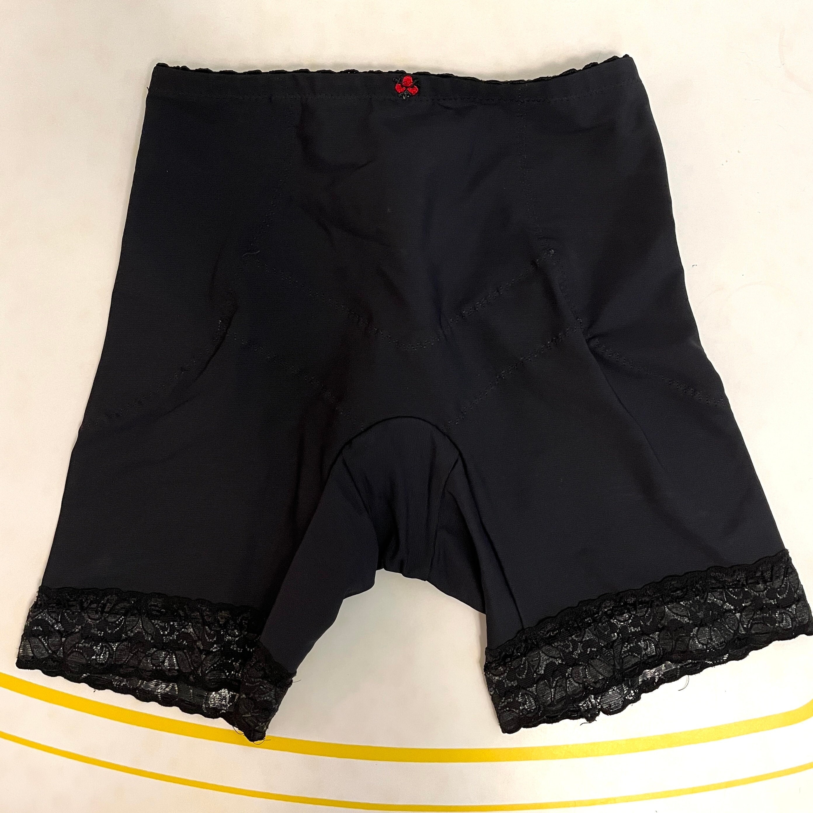 Vintage Flexees Panty Girdle Size L Large Black Union Label Made in the USA  -  Israel