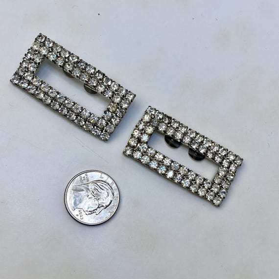 1960's Rhinestone Shoe Clips View 4