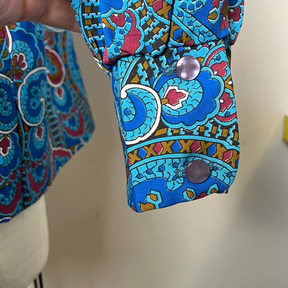 Sz. L 1970's Paisley Blouse "Frayne" - image 9