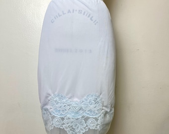 Sz. S Blue Lace Nylon Half Slip "Exclusively Ours"