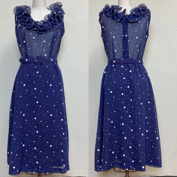 Sz. S 1950's Polka Dot Dress - image 1