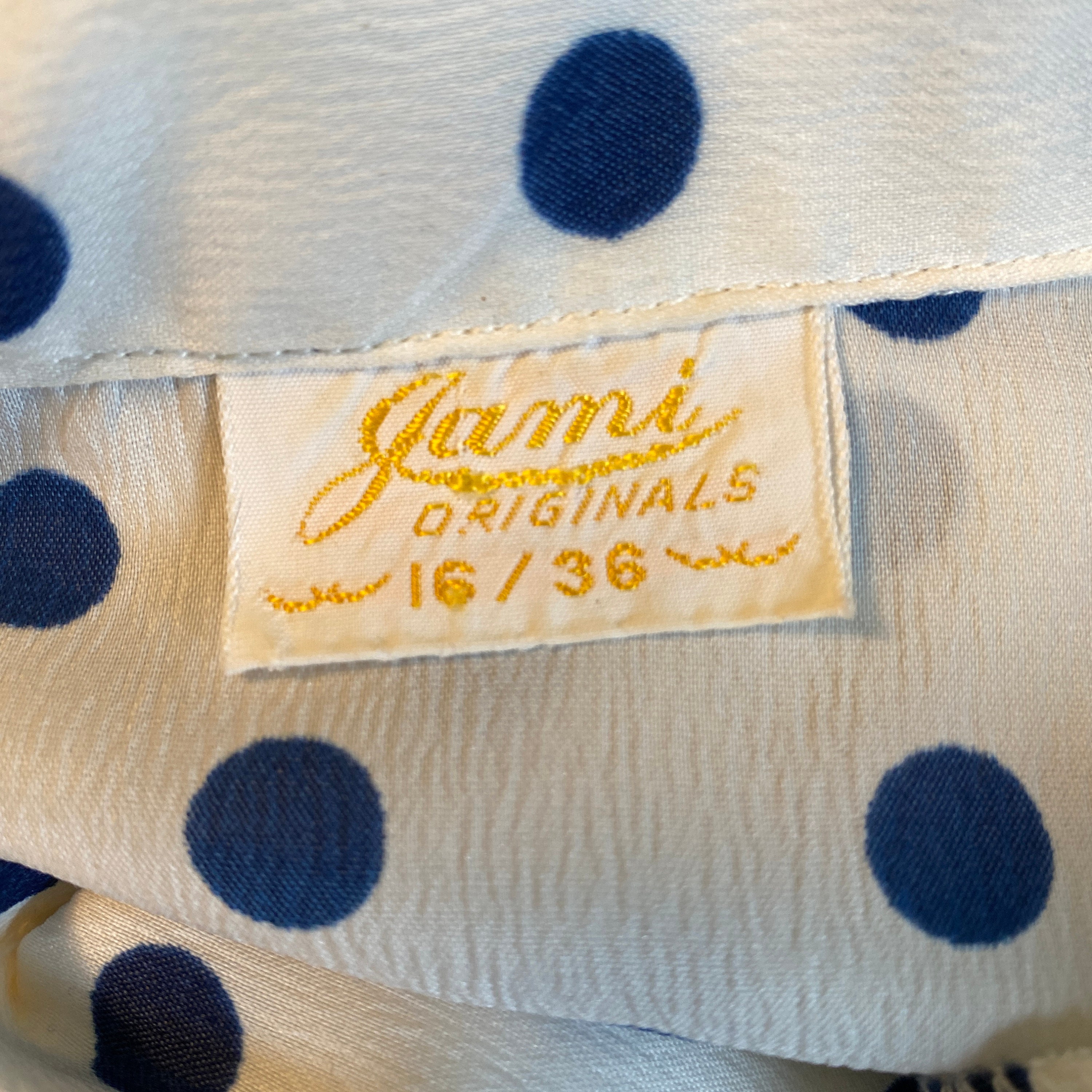 Sz. XL Polkadot 1960's Shirt - Etsy