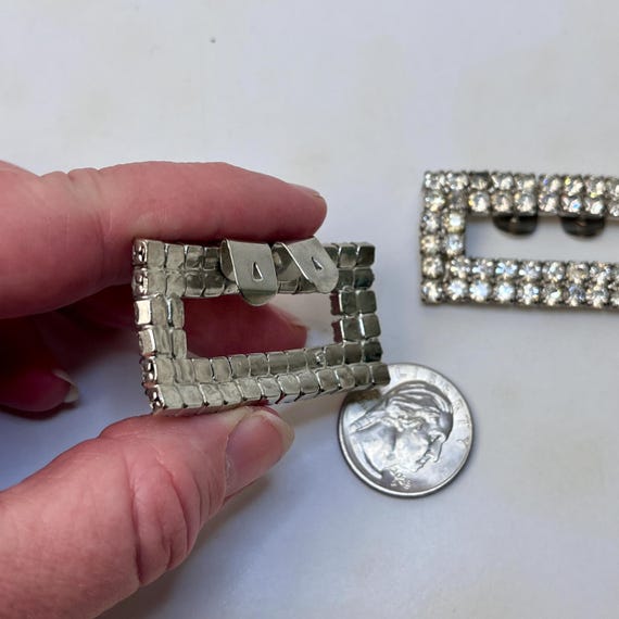 1960's Rhinestone Shoe Clips View 6