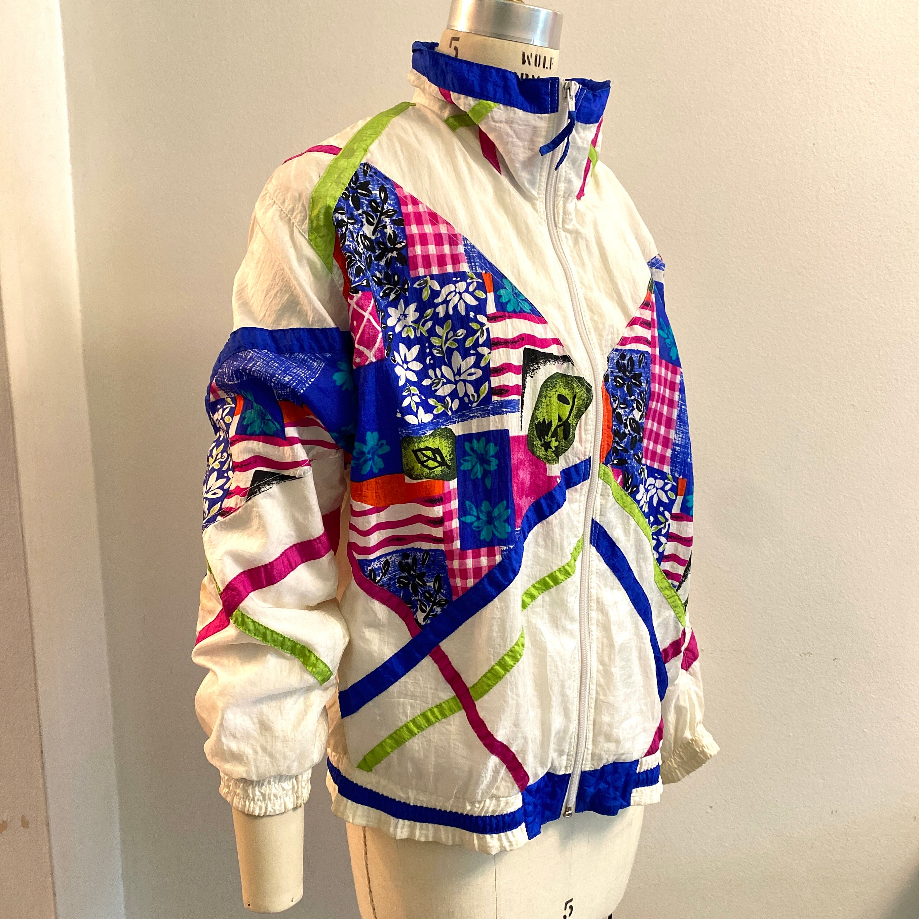 Sz. M Ladies 1980s Nylon Track Jacket - Etsy
