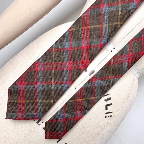 1960's Wool Plaid Tie "Macintosh"