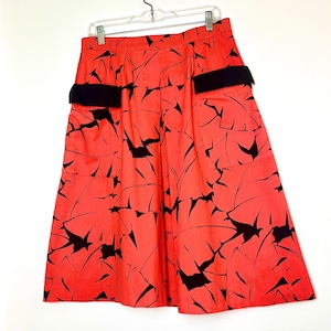 Sz. L 1980&#39;s does 1940&#39;s A-Line Cotton Skirt