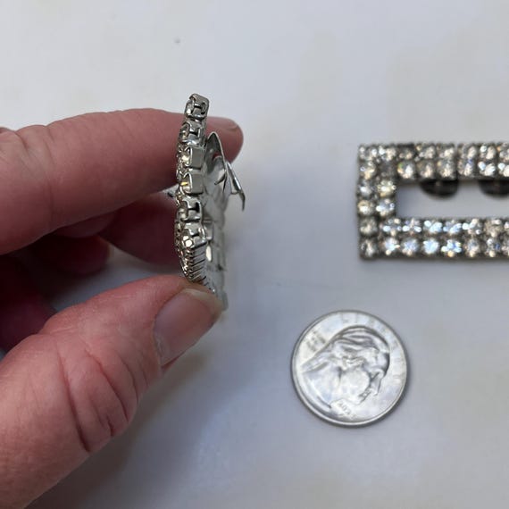 1960's Rhinestone Shoe Clips View 5