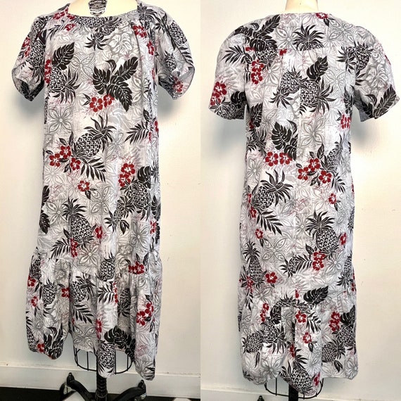 Sz. M 1980's Hawaiian Muumuu "Kad Creations"
