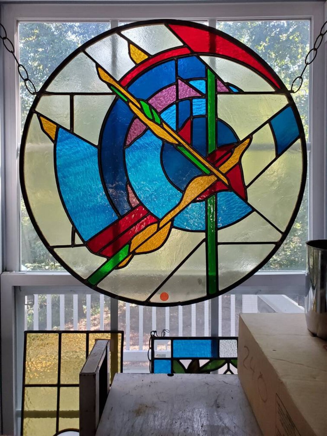 Eye-catching Abstract Free Hanging Panel | Abstract Art | Window ...